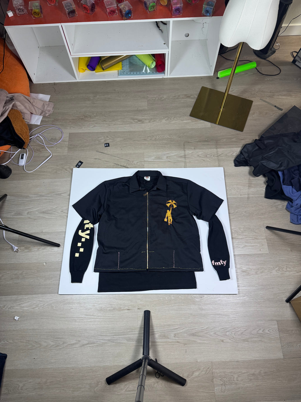 layered work shirt